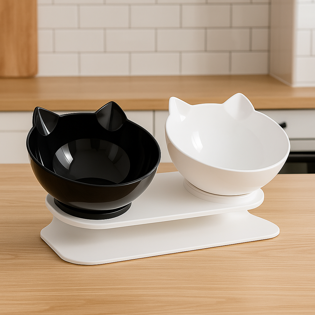 Gamelle Chat Double Eau Et Croquettes