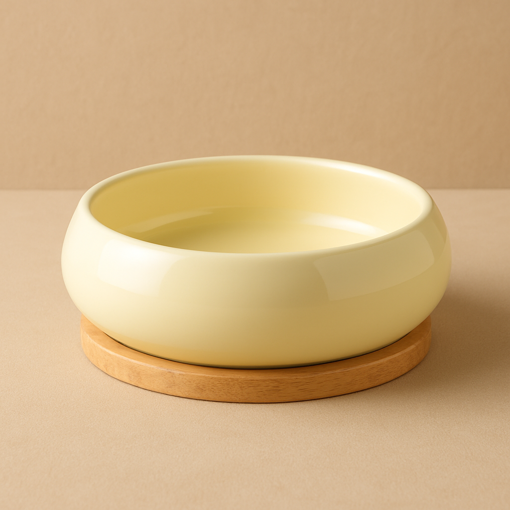 Gamelle Chiot Et Chat Bambou Et Céramique