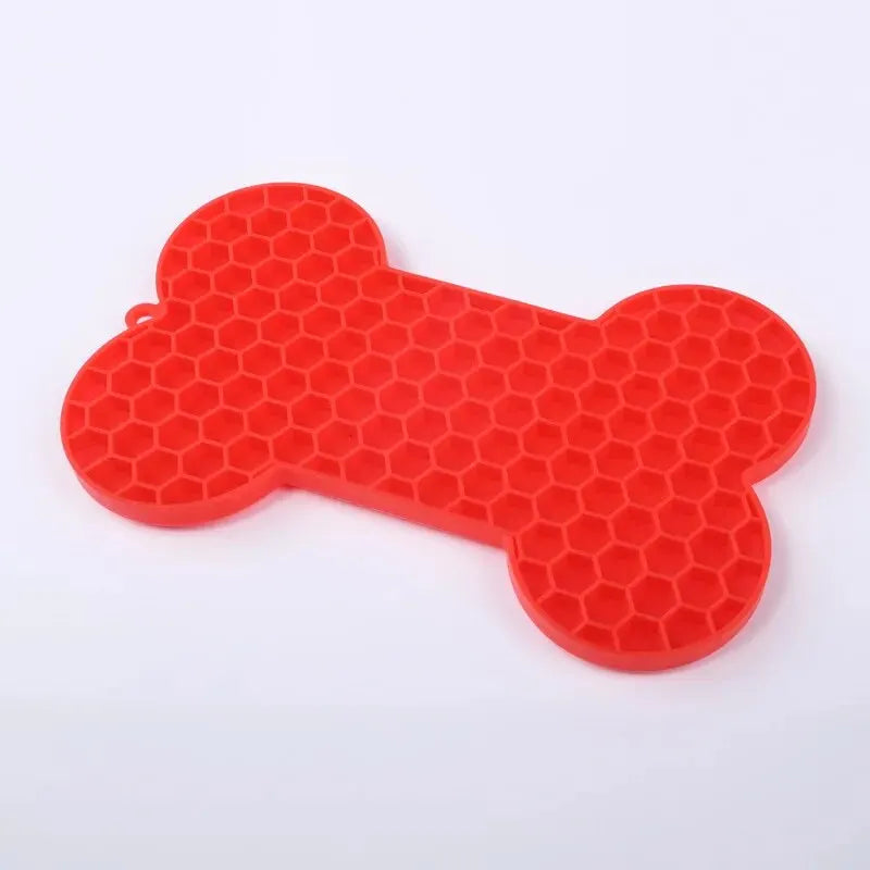 Tapis De Gamelle Chien En Silicone Os Anti-Stress