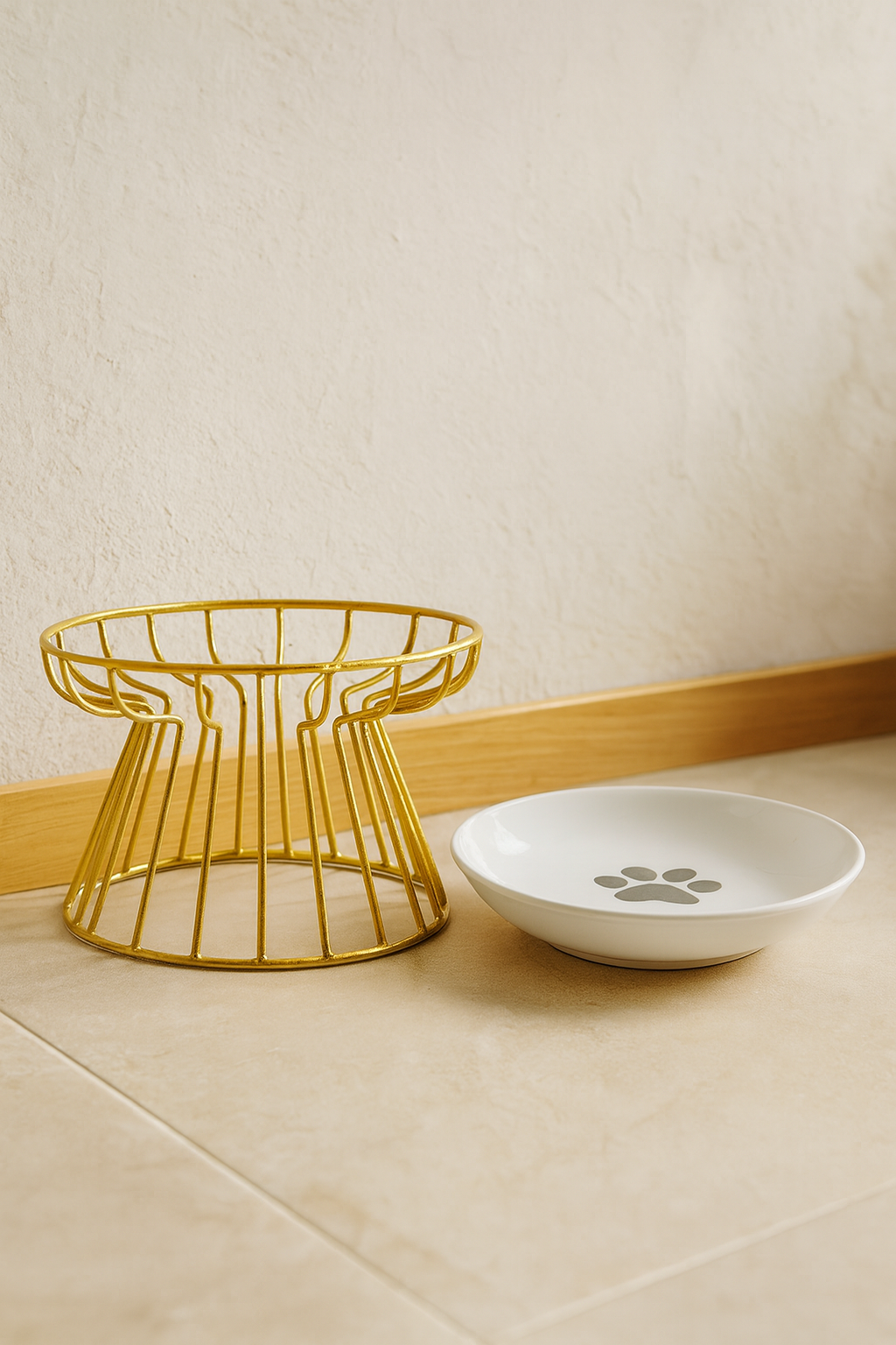 Gamelle Chien Chat Surélevée Céramique Avec Support