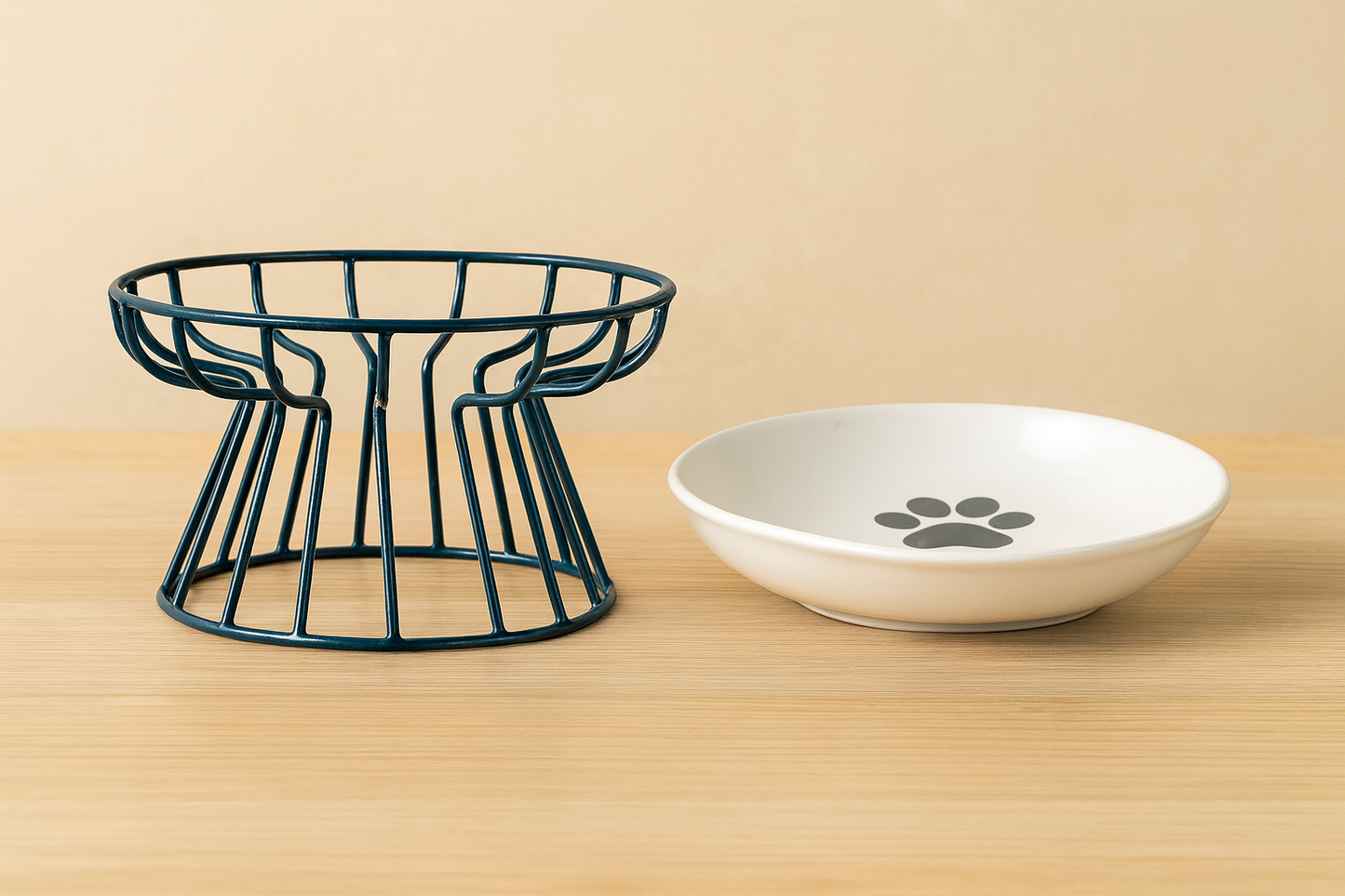 Gamelle Chien Chat Surélevée Céramique Avec Support