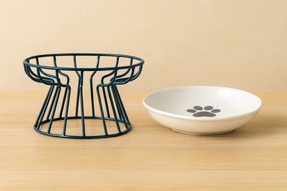 Gamelle Chien Chat Surélevée Céramique Avec Support