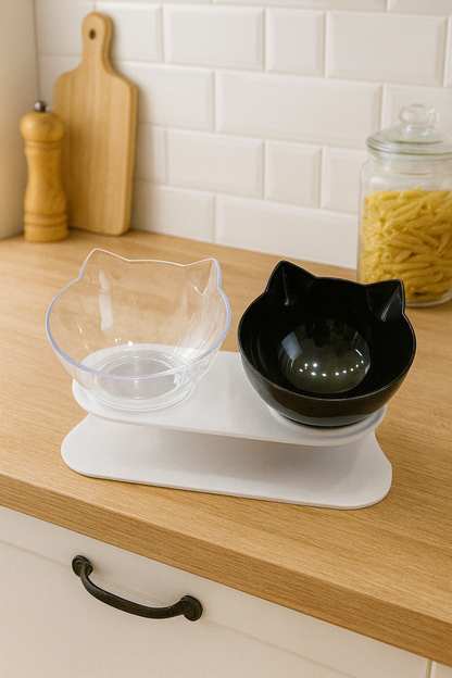 Gamelle Chat Double Eau Et Croquettes