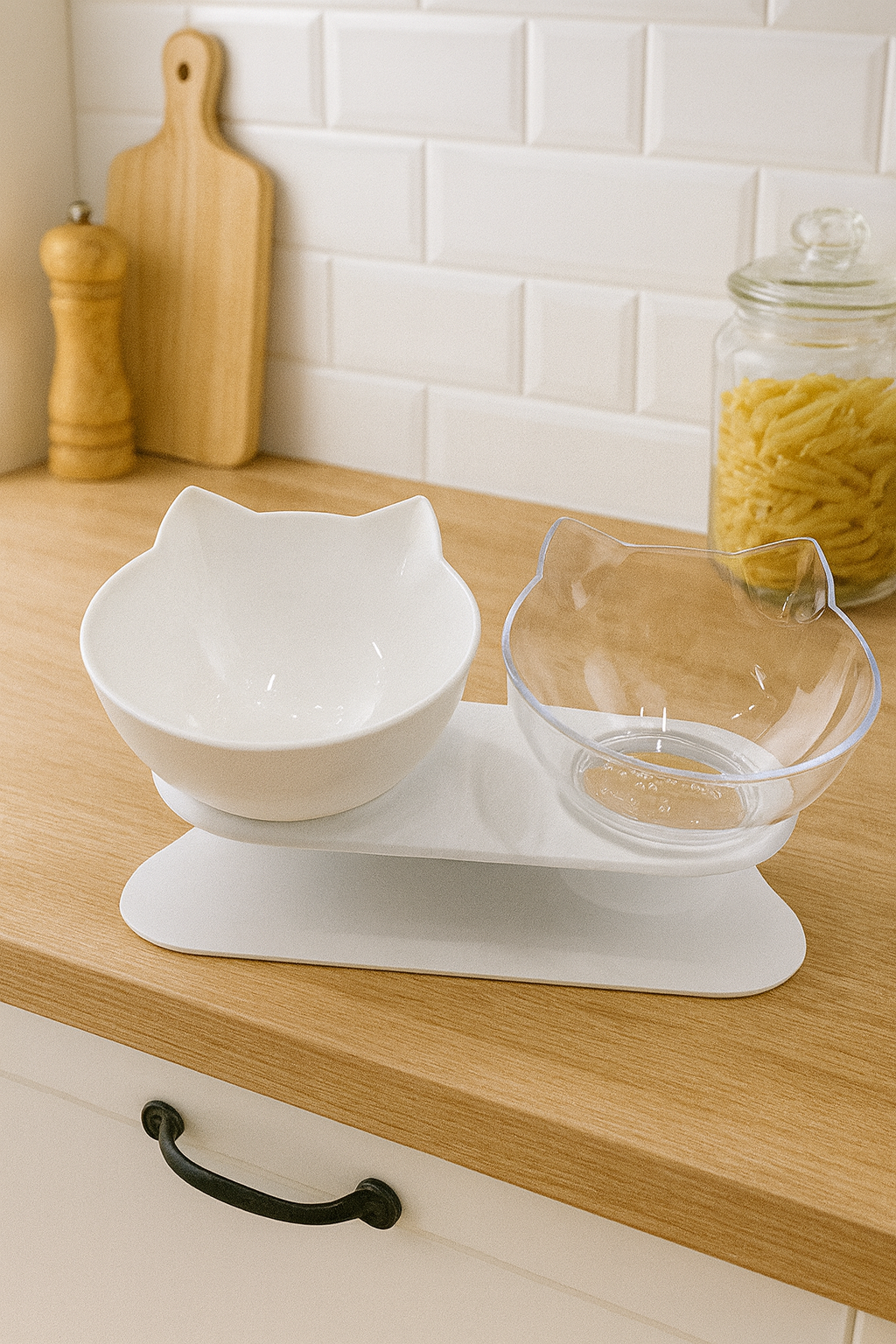 Gamelle Chat Double Eau Et Croquettes