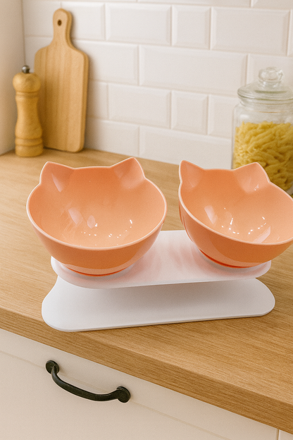 Gamelle Chat Double Eau Et Croquettes