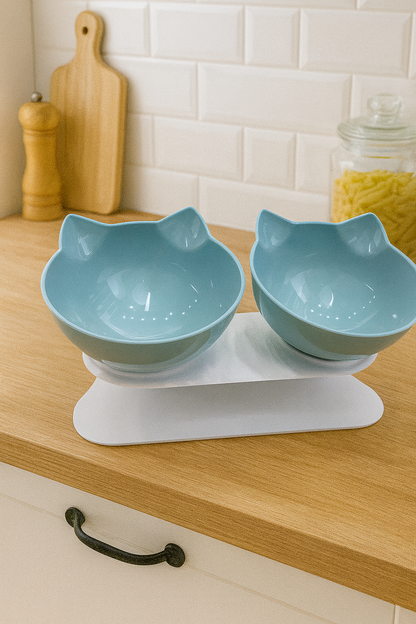 Gamelle Chat Double Eau Et Croquettes