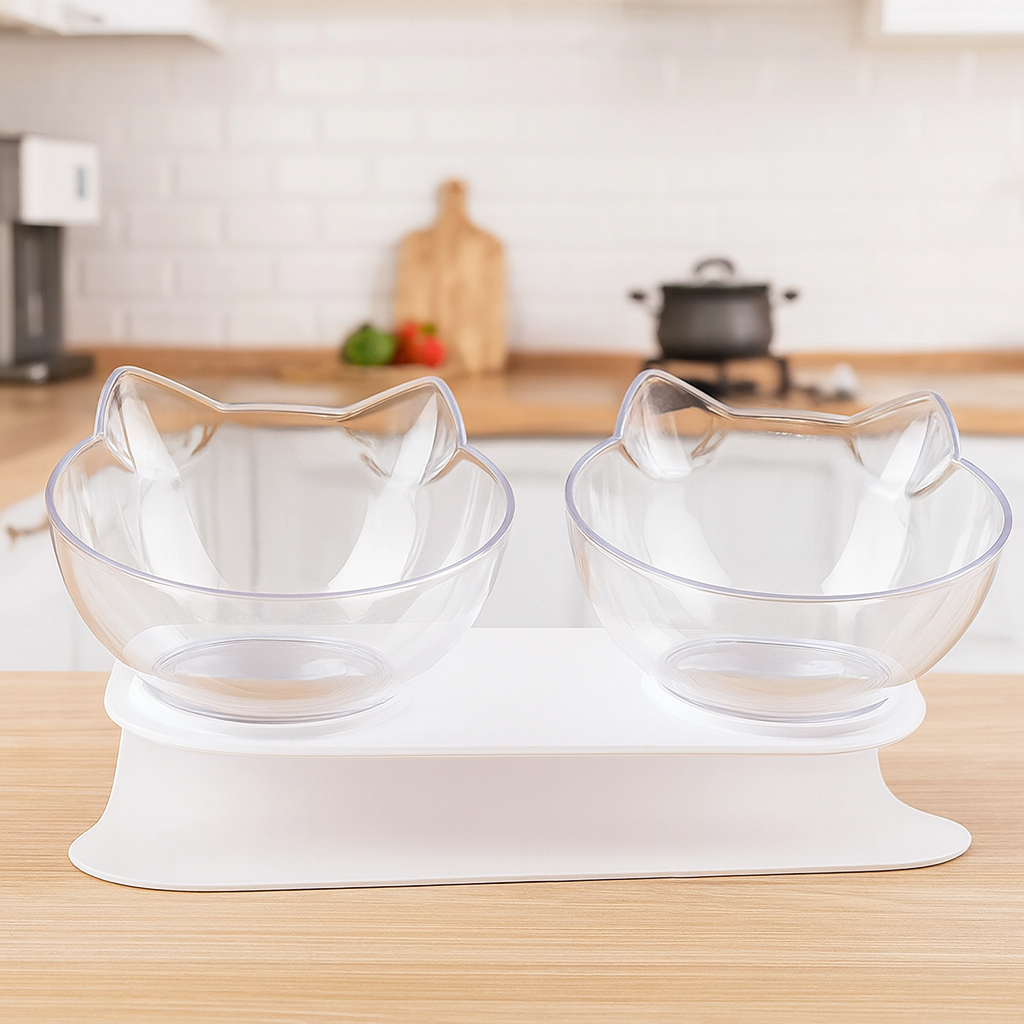 Gamelle Chat Double Eau Et Croquettes