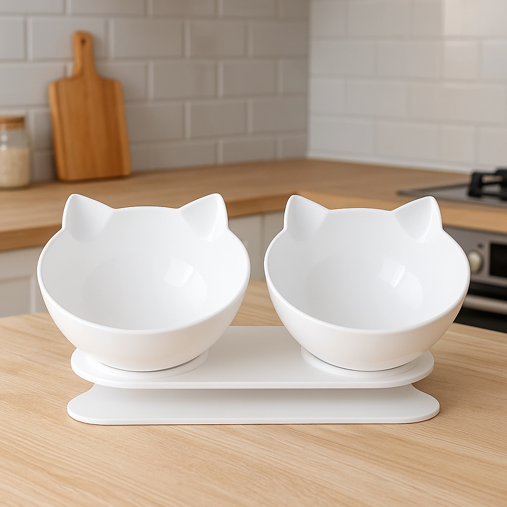 Gamelle Chat Double Eau Et Croquettes