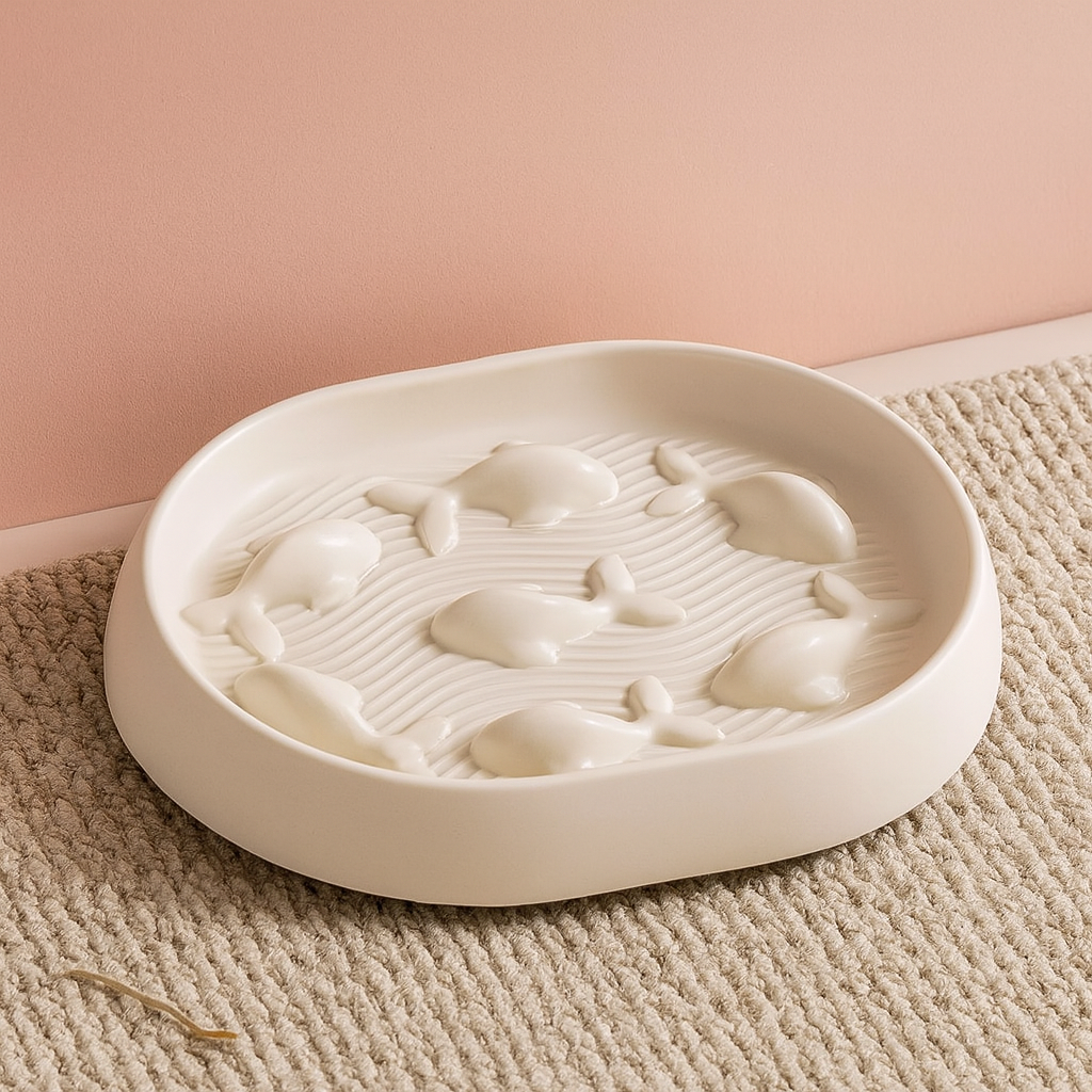 Gamelle Anti-Glouton Chat – Bol Lent Forme Poisson