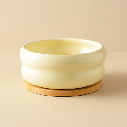 Gamelle Chiot Et Chat Bambou Et Céramique