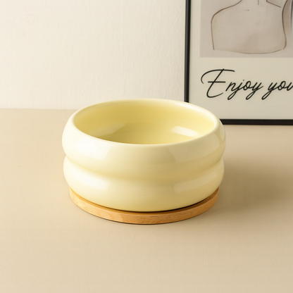 Gamelle Chiot Et Chat Bambou Et Céramique