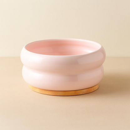 Gamelle Chiot Et Chat Bambou Et Céramique