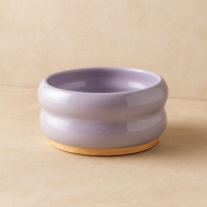 Gamelle Chiot Et Chat Bambou Et Céramique