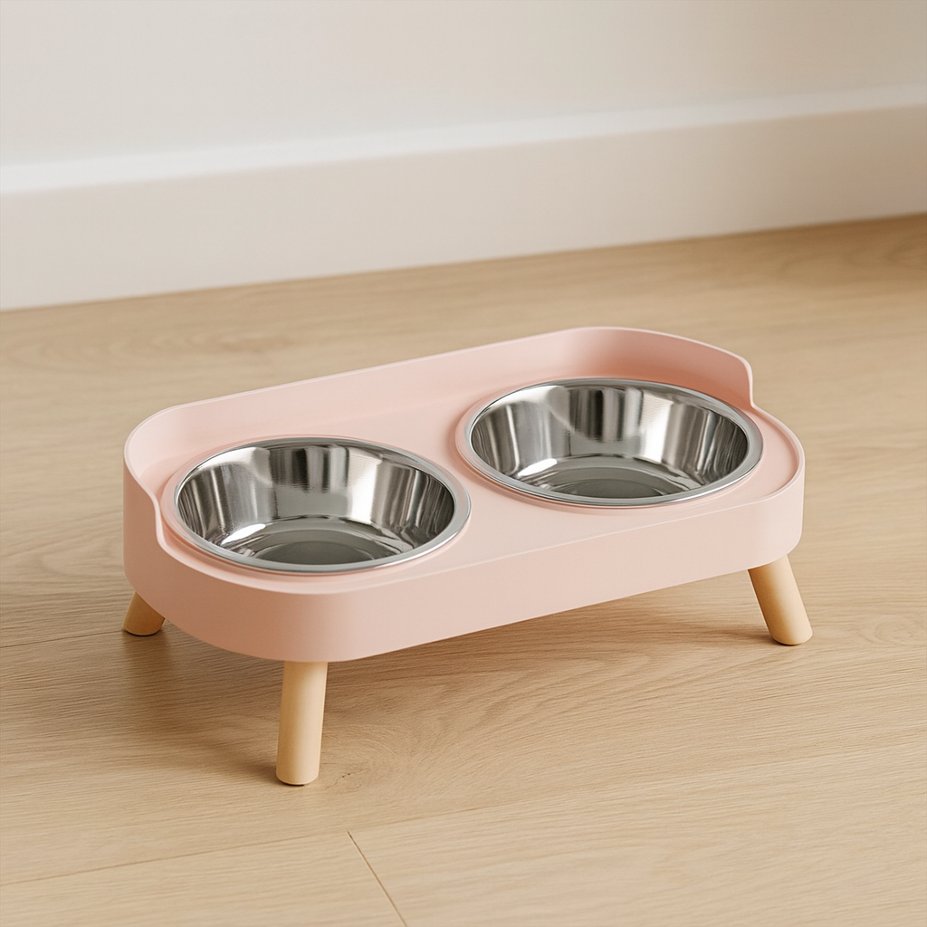 Gamelle Chien Chat Double Bol Inox Colorée