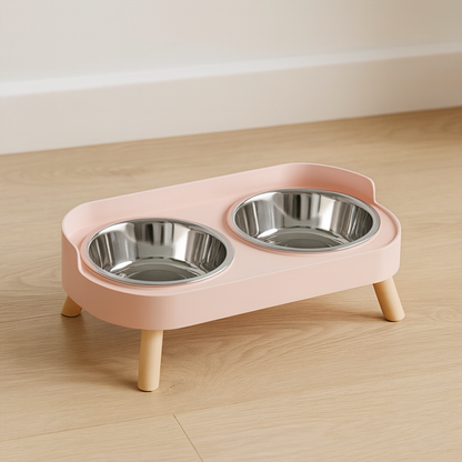 Gamelle Chien Chat Double Bol Inox Colorée