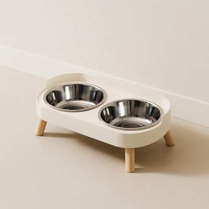 Gamelle Chien Chat Double Bol Inox Colorée