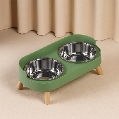 Gamelle Chien Chat Double Bol Inox Colorée