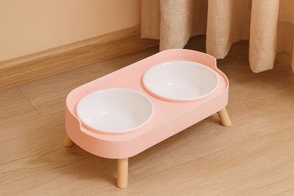 Gamelle Chien Chat Double Bol Inox Colorée