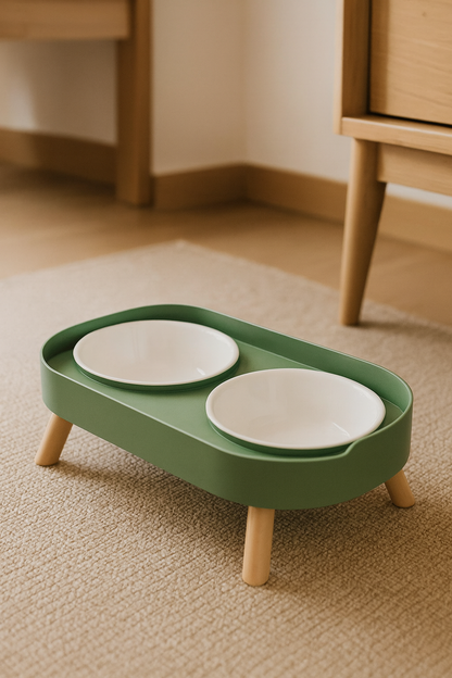 Gamelle Chien Chat Double Bol Inox Colorée