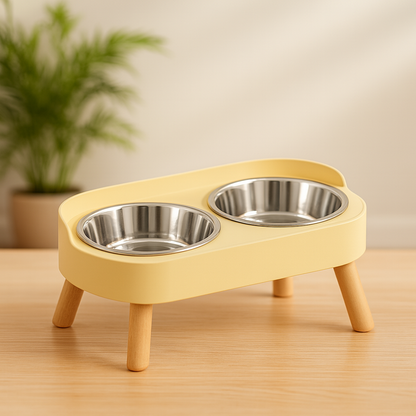 Gamelle Chien Chat Double Bol Inox Colorée