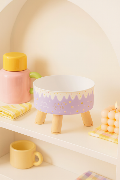 Gamelle Chien Chat Surélevée Motif Glace Cartoon