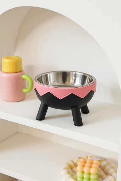 Gamelle Chien Chat Surélevée Motif Glace Cartoon