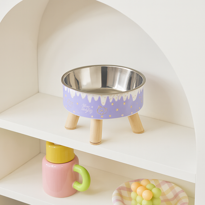 Gamelle Chien Chat Surélevée Motif Glace Cartoon