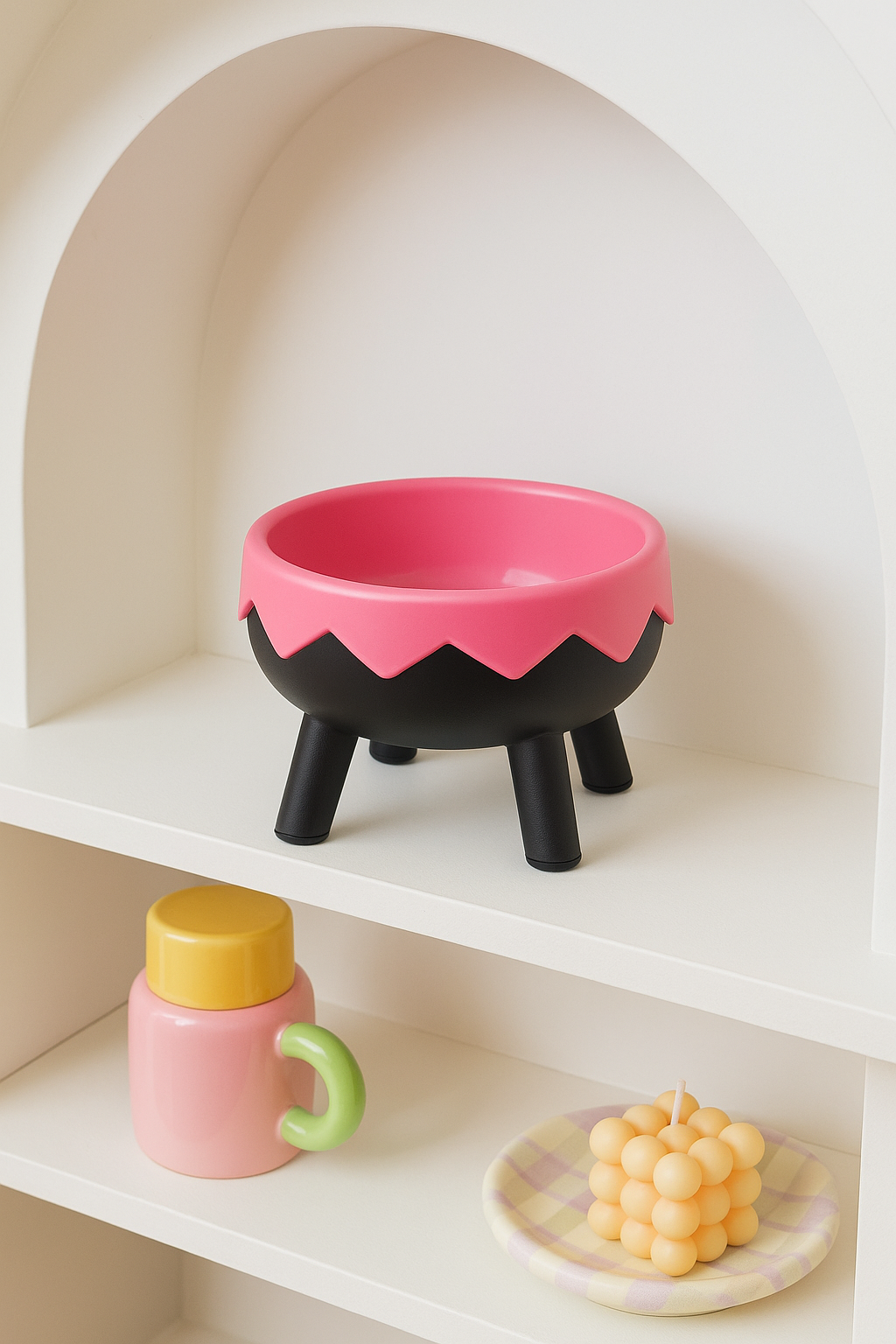 Gamelle Chien Chat Surélevée Motif Glace Cartoon