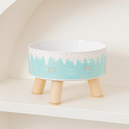 Gamelle Chien Chat Surélevée Motif Glace Cartoon