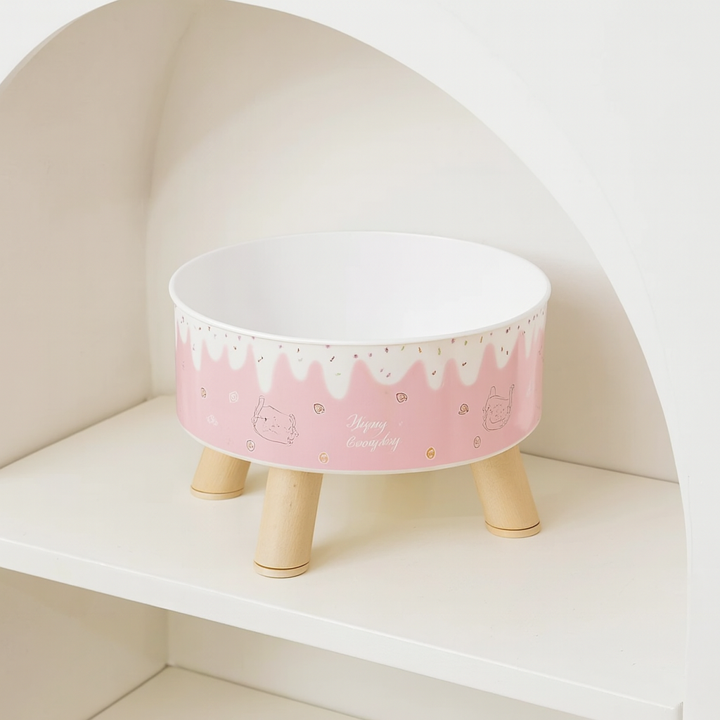 Gamelle Chien Chat Surélevée Motif Glace Cartoon