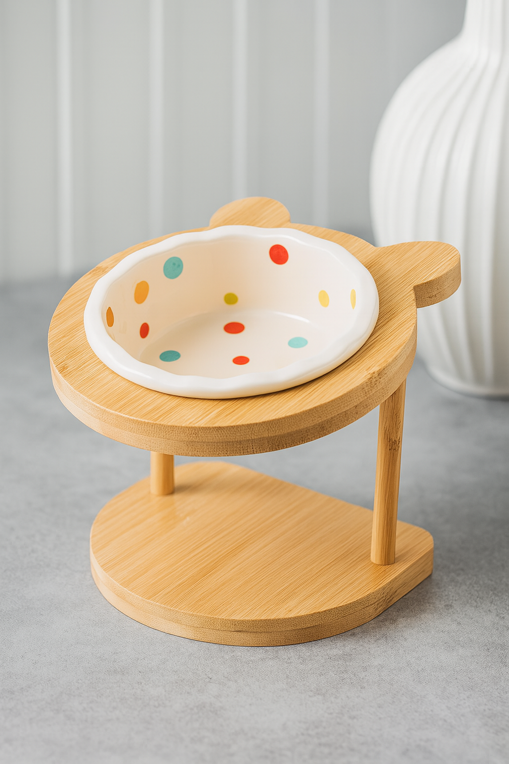 Gamelle Chien Chat Surélevée Double Bol Céramique