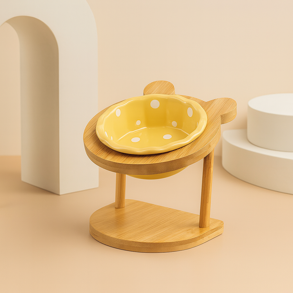 Gamelle Chien Chat Surélevée Double Bol Céramique