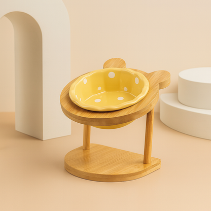 Gamelle Chien Chat Surélevée Double Bol Céramique