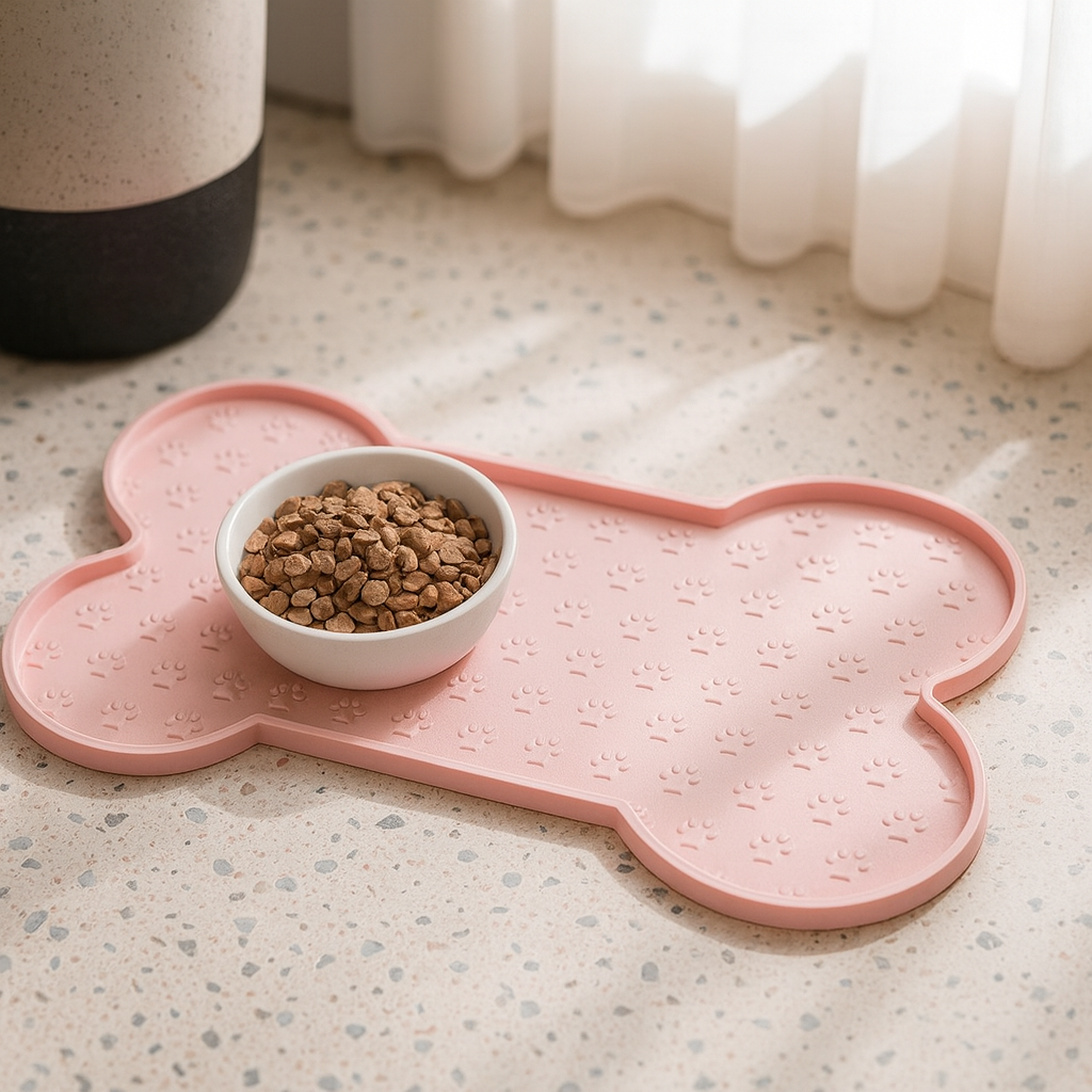Tapis De Gamelle Chien Silicone Épais Antidérapant