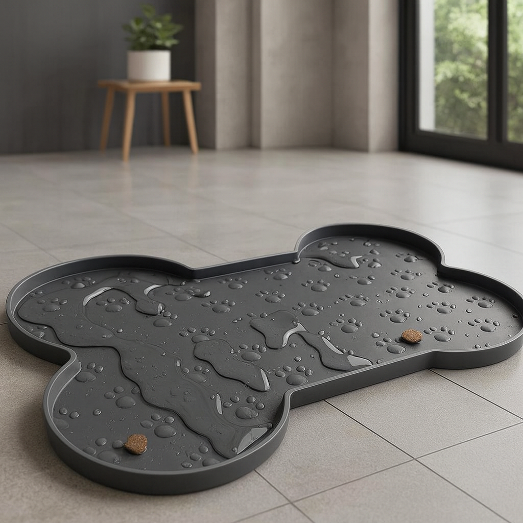 Tapis De Gamelle Chien Silicone Épais Antidérapant