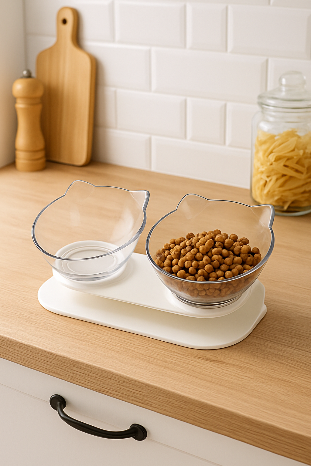 Gamelle Chat Double – Eau Et Nourriture Équilibrée2