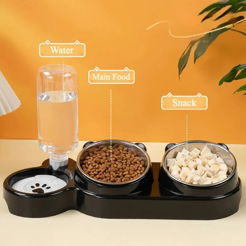 Gamelle Chien Chat – Bol Inox Avec Distributeur Eau