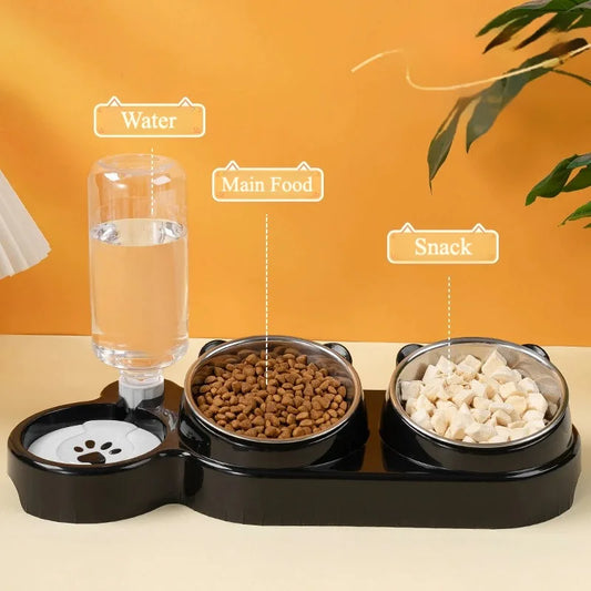 Gamelle Chien Chat – Bol Inox Avec Distributeur Eau