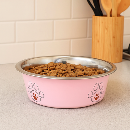 Gamelle Chien Inox – Motif Patte Anti-Renversement