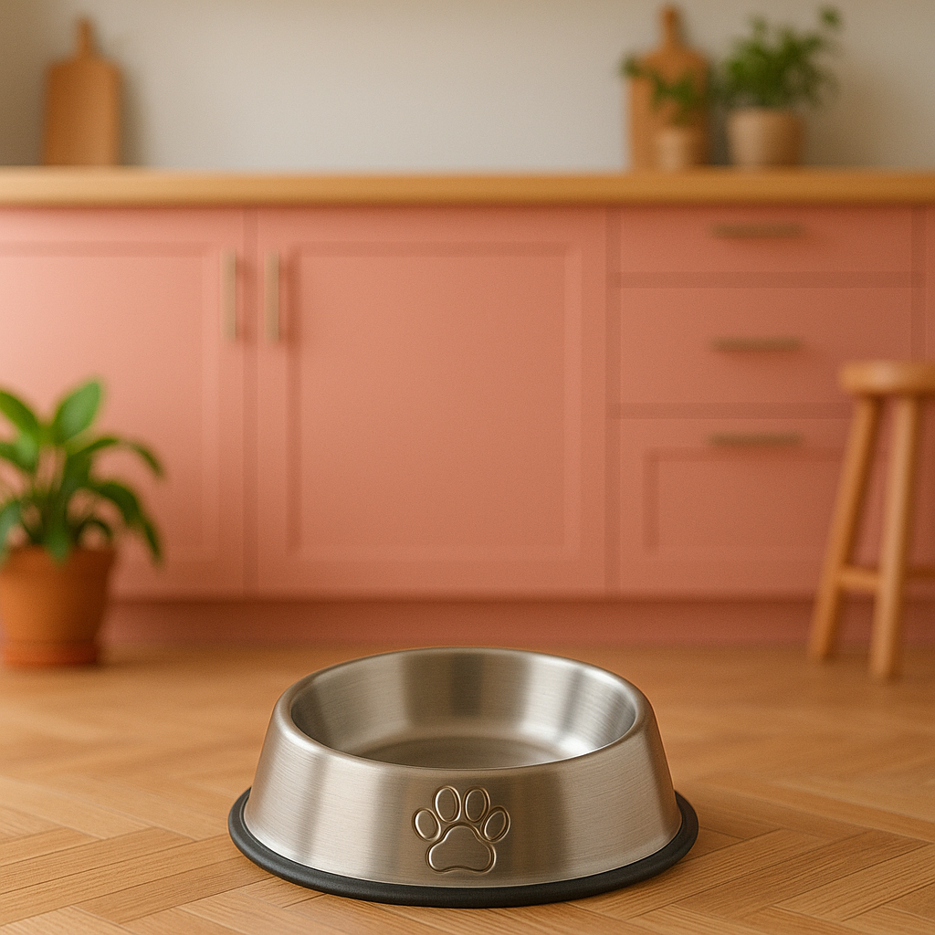 Gamelle Chien et Chat Inox antidérapante eau et croquettes