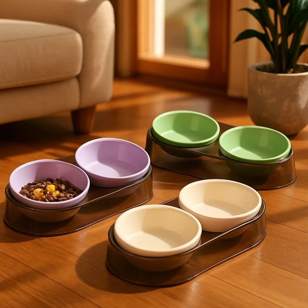 Gamelle Chien ou Chat – Bol Double Pour Chats Et Chiens