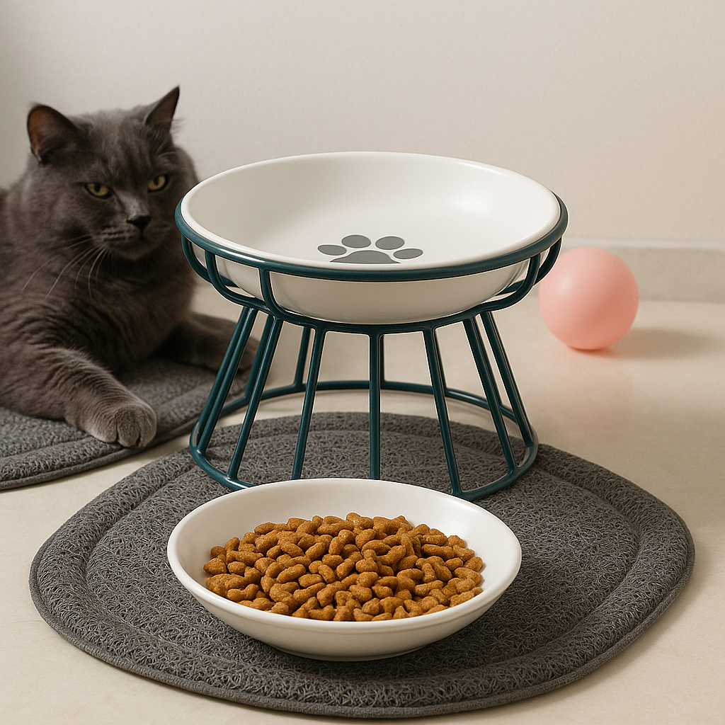 Gamelle Surélevée Chat Chien – Bol Céramique Avec Support2
