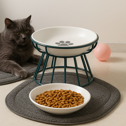 Gamelle Surélevée Chat Chien – Bol Céramique Avec Support2