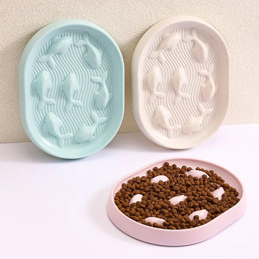 Gamelle Anti-Glouton Chat – Bol Lent Forme Poisson