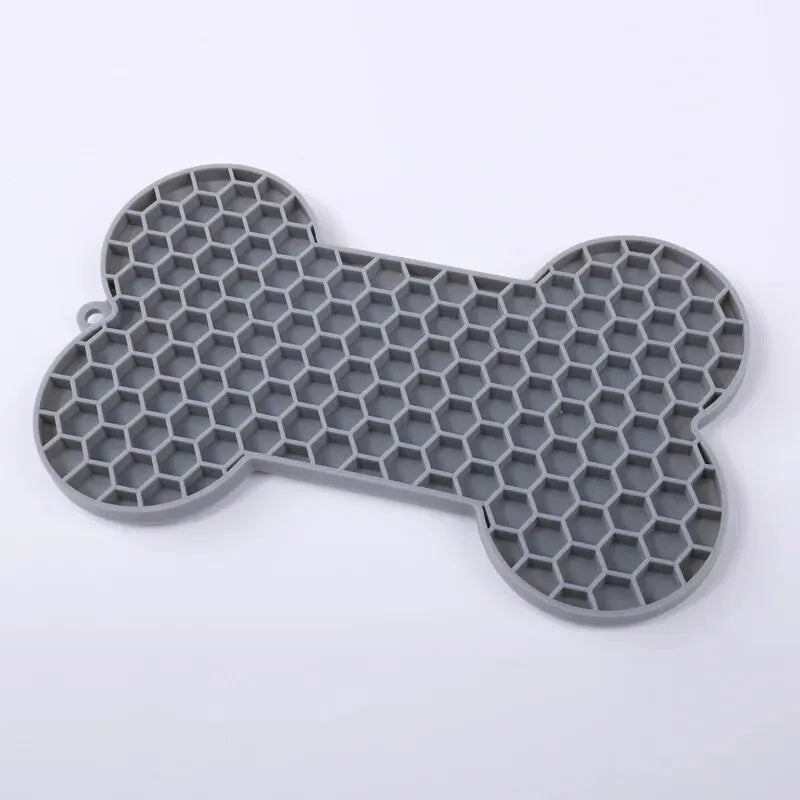 Tapis De Gamelle Chien En Silicone Os Anti-Stress