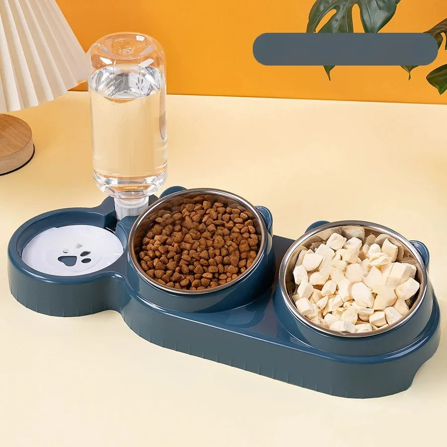 Gamelle Chien Chat Inox Avec Distributeur D’Eau