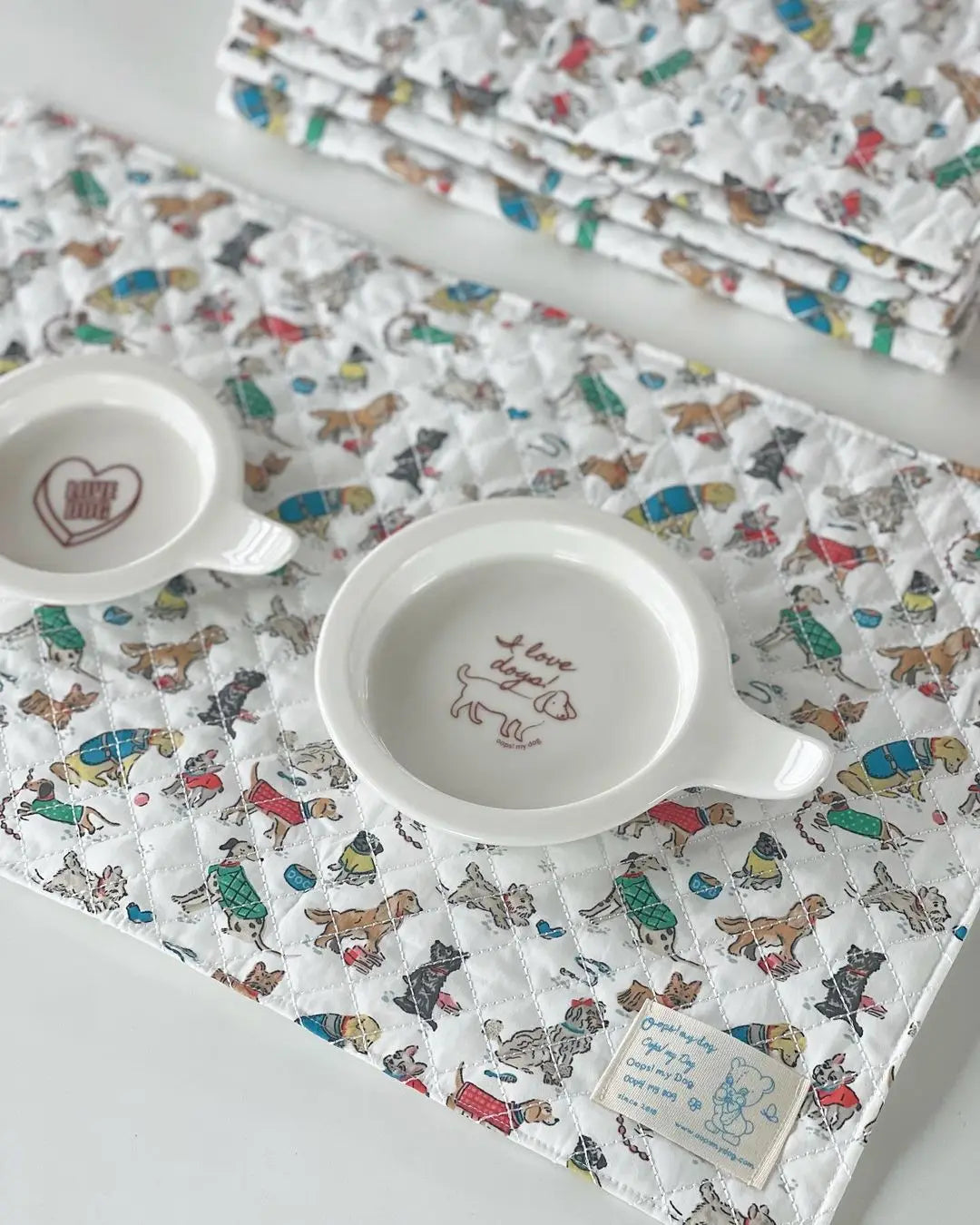 Tapis De Gamelle Chien Chat Décoratif Protection Sol