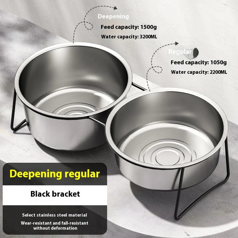 Gamelle Chien Inox Anti-Glouton Surélevée