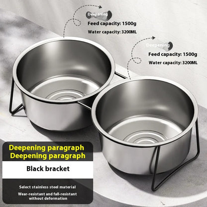 Gamelle Chien Inox Anti-Glouton Surélevée