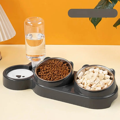 Gamelle Chien Chat Inox Avec Distributeur D’Eau